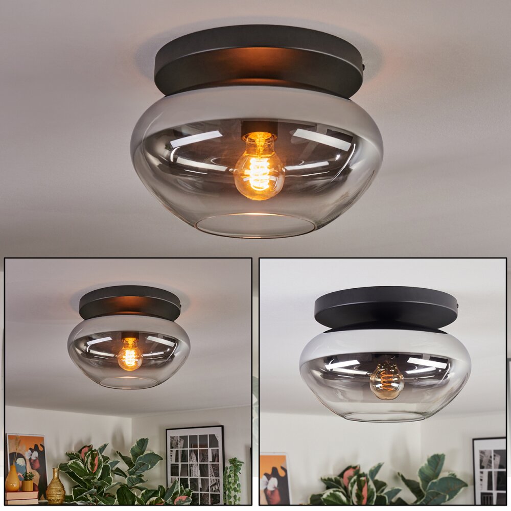Mertola Plafondlamp, Kogellampje Duidelijk, Rookkleurig, 1-licht main product photo