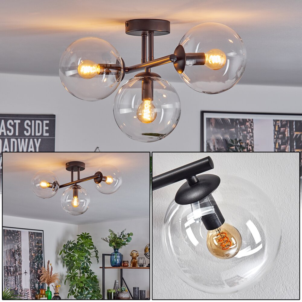 Gastor Plafondlamp, Kogellampje Duidelijk, 3-lichts main product photo