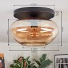 Mertola Plafondlamp, Kogellampje Amber, 1-licht