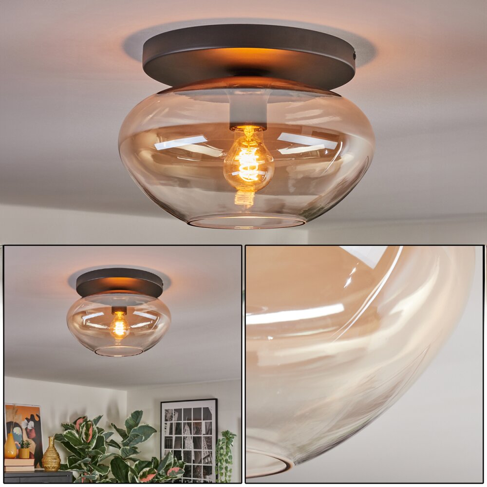 Mertola Plafondlamp, Kogellampje Amber, Duidelijk, 1-licht main product photo