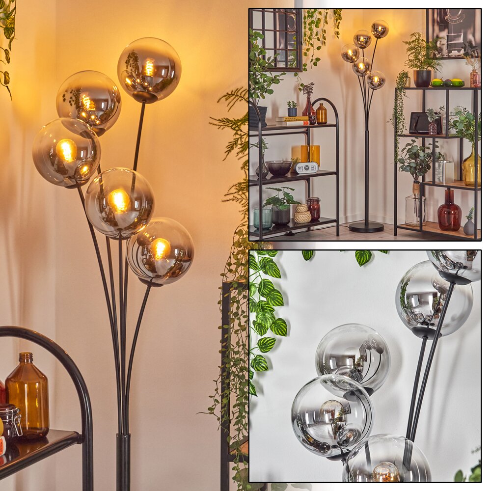 Gastor Staande lamp Chroom, Duidelijk, Rookkleurig, 5-lichts main product photo