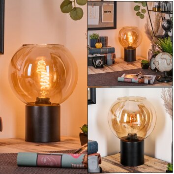 Koyoto Kogellampje, Bureaulamp, Tafellamp 20 cm Amber, 1-licht