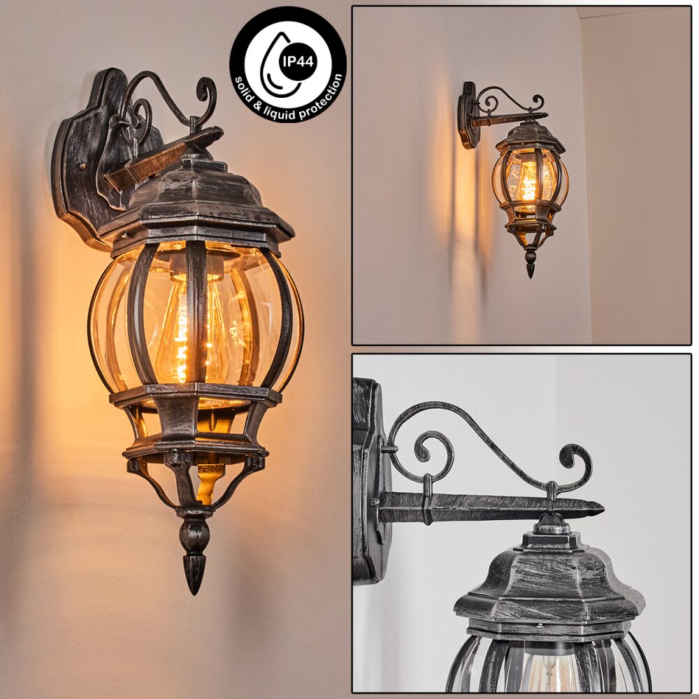 Lentua Wandlamp voor buiten, Wandlamp Zwart, Zilver, 1-licht main product photo