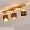 Tibro Plafondlamp Goud, Grijs, 3-lichts