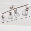 Parado Plafondlamp Nikkel mat, 4-lichts