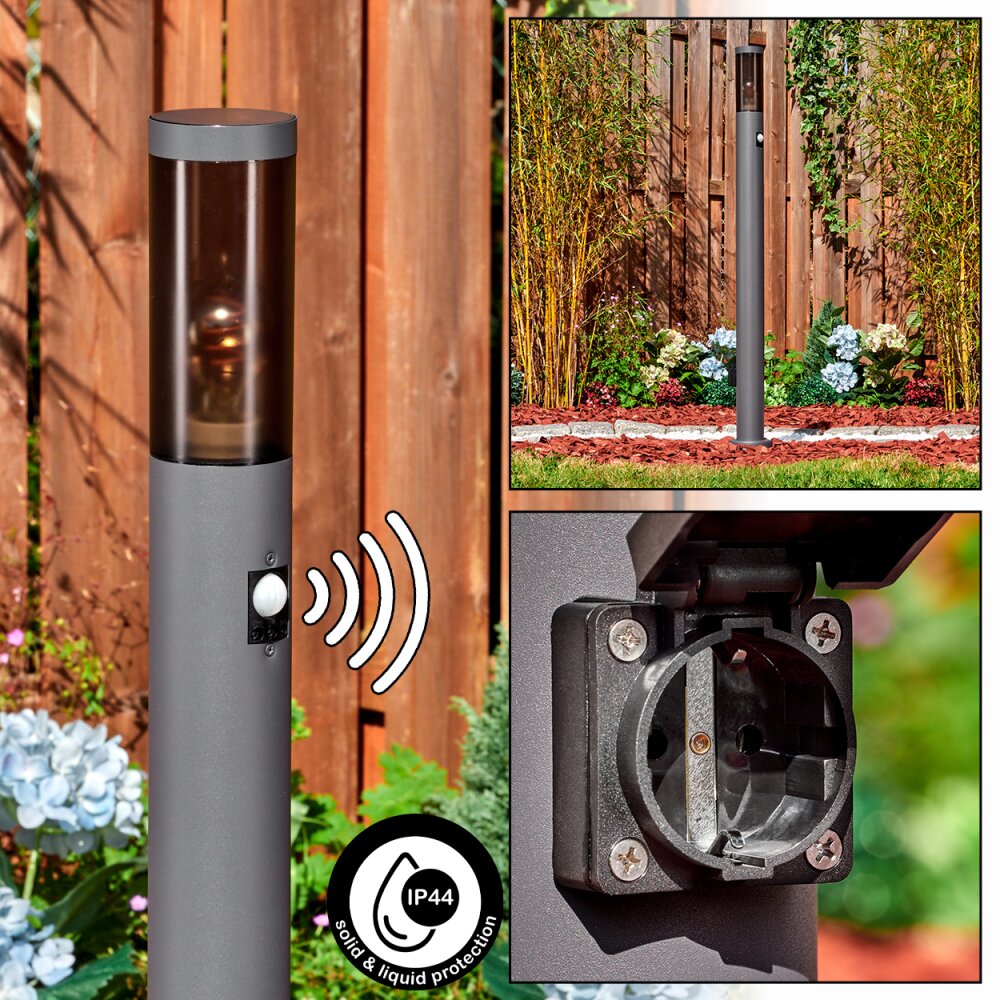 Sessa Stopcontact licht, Pad licht Antraciet, 1-licht, Bewegingsmelder main product photo