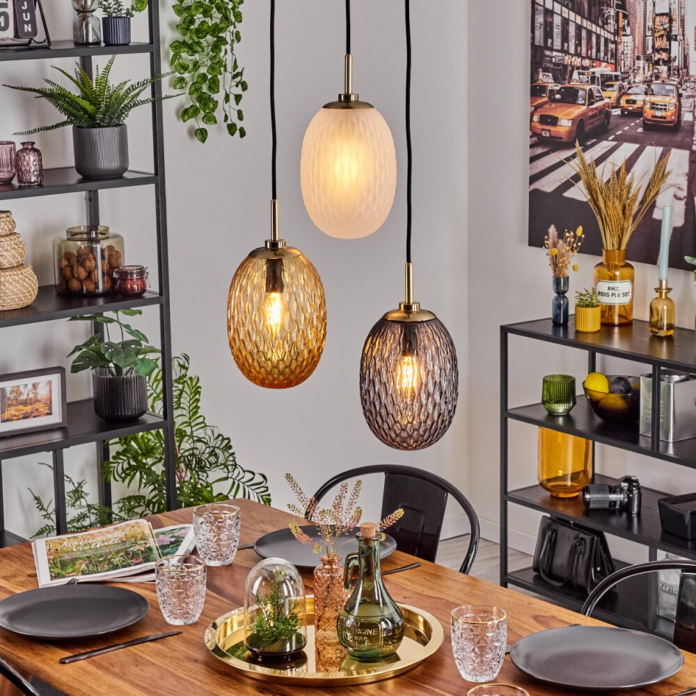 Nyberget Hanglamp, Kogellampje, Hanglamp Messing, 3-lichts main product photo