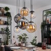 Gastor Hanglamp, Kogellampje, Hanglamp Amber, Duidelijk, Rookkleurig, 6-lichts