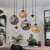 Gastor Hanglamp, Kogellampje, Hanglamp Amber, Duidelijk, Rookkleurig, 6-lichts