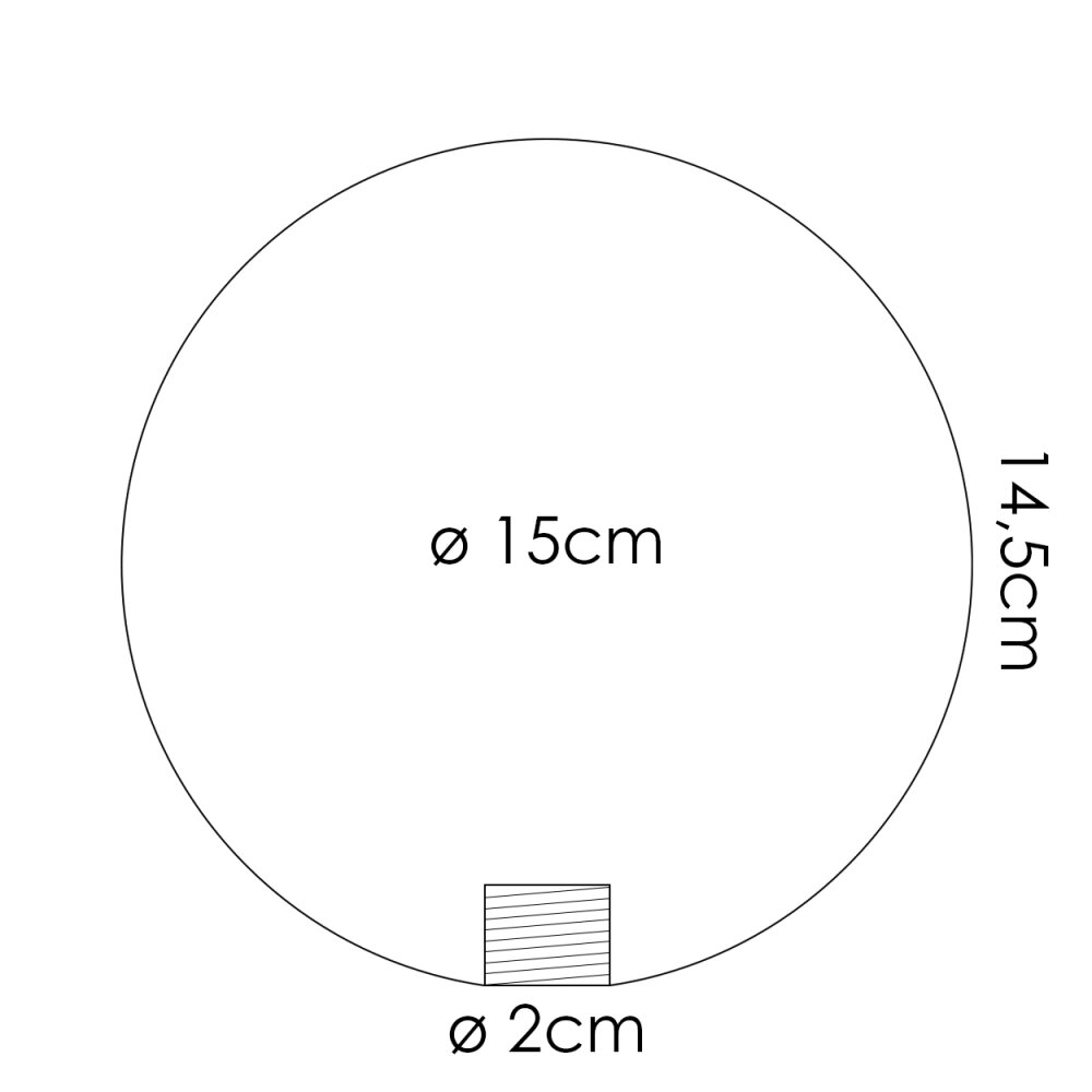 Glazen lampenkap  Chehalis Reserve glas 15 cm Rookkleurig