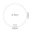 Glazen lampenkap  Chehalis Reserve glas, reserveonderdeel 15 cm Rookkleurig