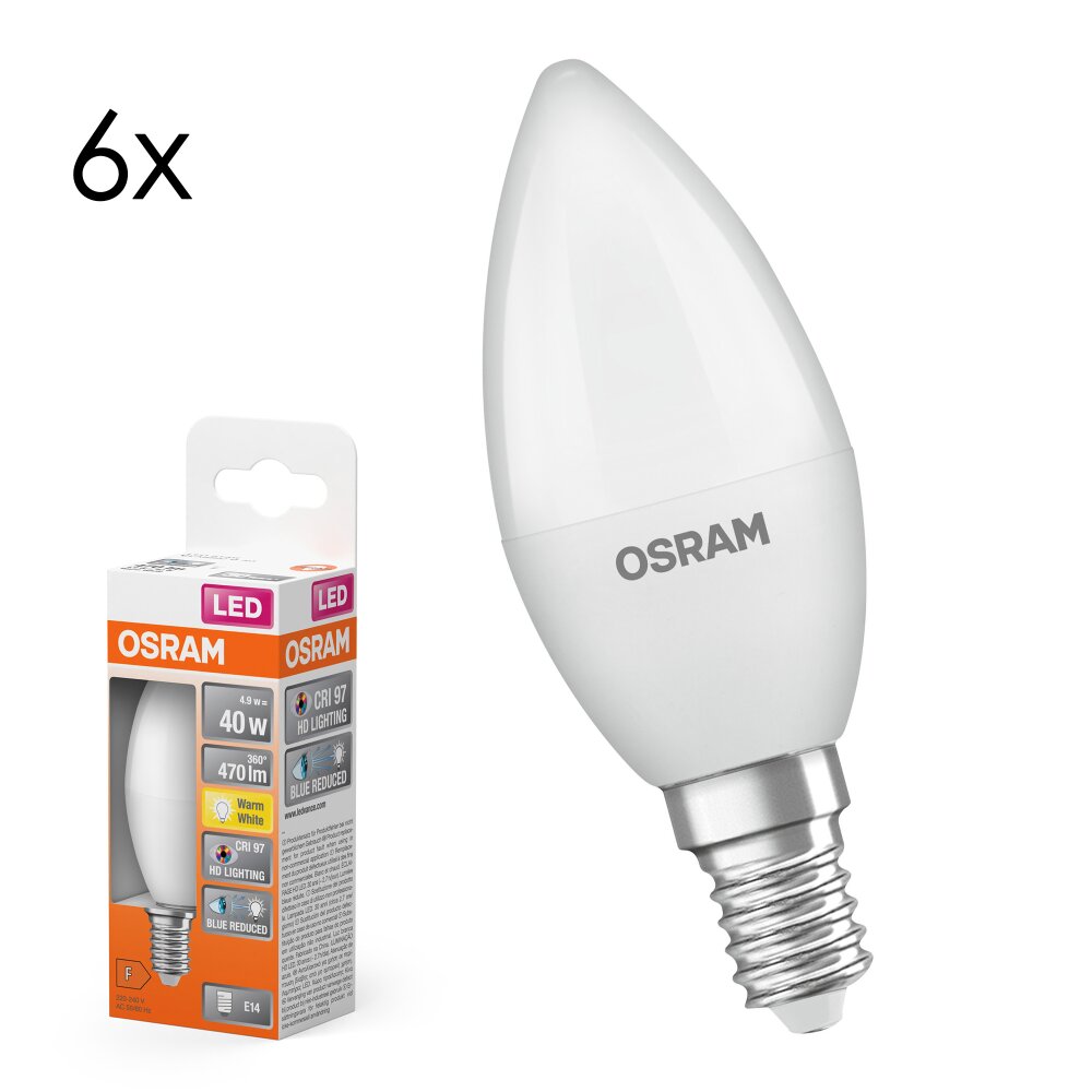 Osram E14 LED 4.9 Watt 470 Lumen main product photo