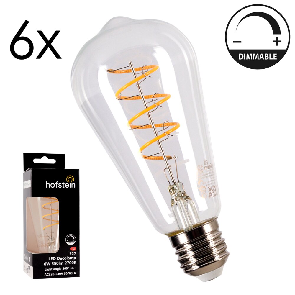 E27 LED 6 Watt warm wit dimbaar 350 Lumen main product photo