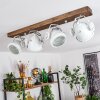 Herford Plafondlamp Hout donker, 4-lichts