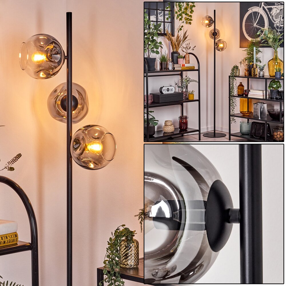Ripoll Staande lamp Duidelijk, Rookkleurig, 3-lichts main product photo
