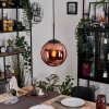 Gastor Hanglamp, Kogellampje, Hanglamp Koperkleurig, 1-licht