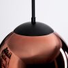 Gastor Hanglamp, Kogellampje, Hanglamp Koperkleurig, 1-licht