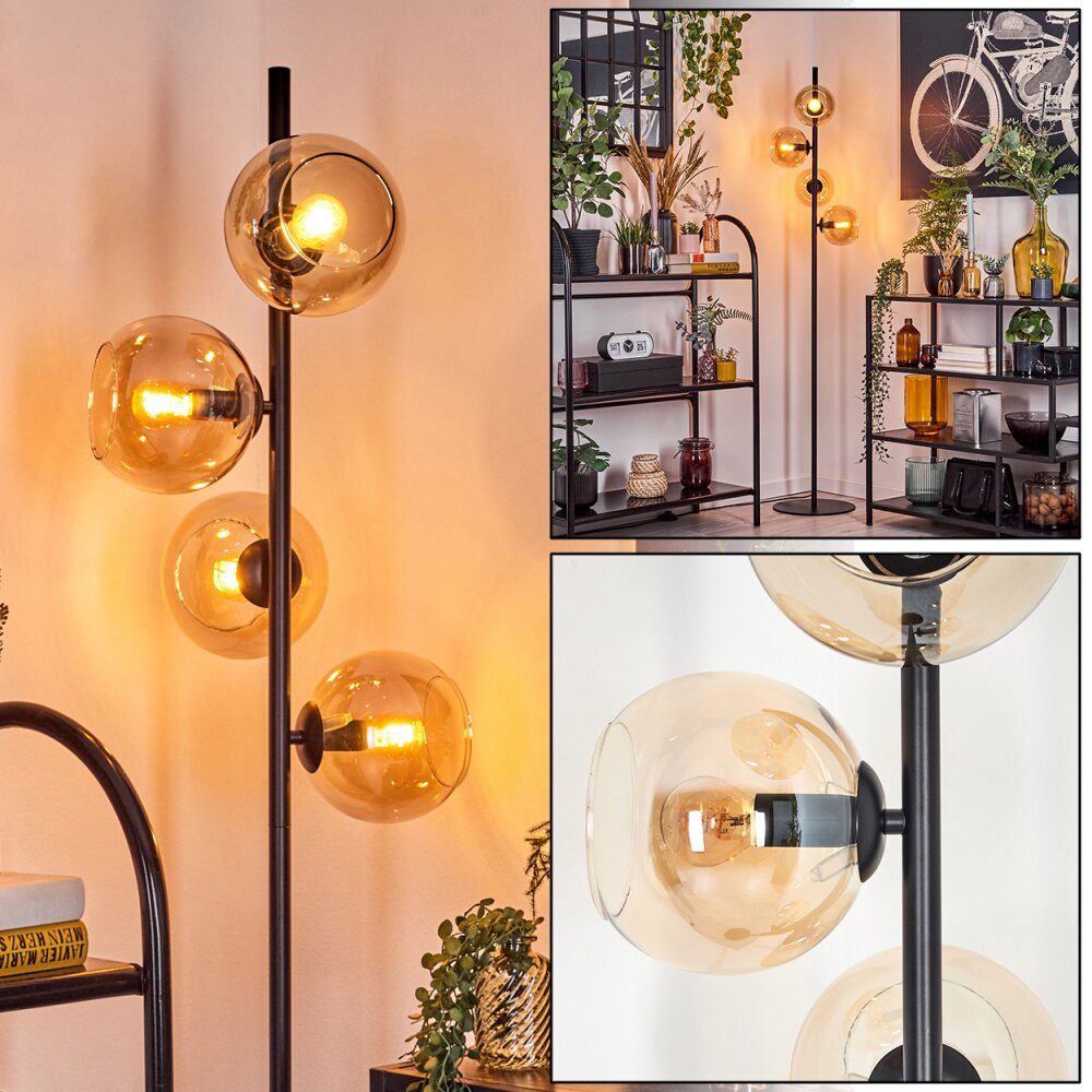 Koyoto Staande lamp 31 cm Amber, 4-lichts main product photo