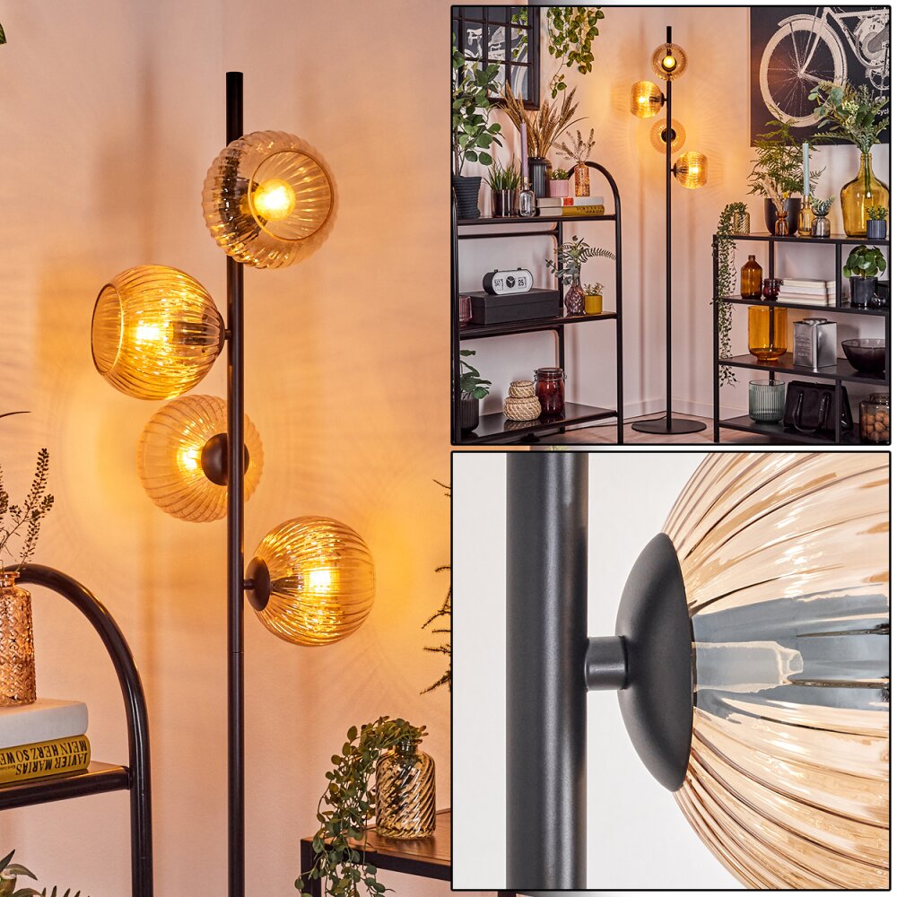Koyoto Staande lamp 31 cm Amber, 4-lichts main product photo