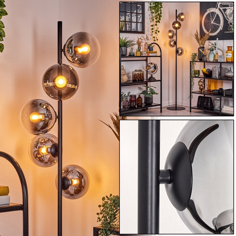 Gastor Staande lamp 33 cm Chroom, Duidelijk, Rookkleurig, 5-lichts main product photo