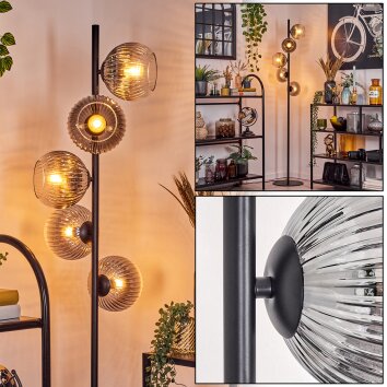 Koyoto Staande lamp 33 cm Duidelijk, Rookkleurig, 5-lichts