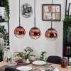 Gastor Hanglamp, Kogellampje, Hanglamp 20 cm Duidelijk, Koperkleurig, 3-lichts