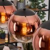 Gastor Hanglamp, Kogellampje, Hanglamp 20 cm Duidelijk, Koperkleurig, 3-lichts