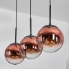 Gastor Hanglamp, Kogellampje, Hanglamp 20 cm Duidelijk, Koperkleurig, 3-lichts