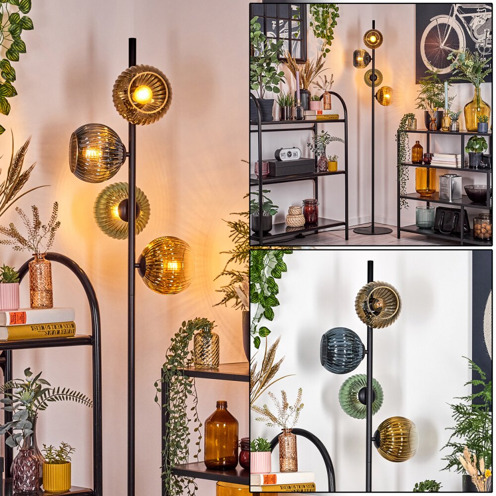 Koyoto Staande lamp 31 cm Blauw, Goud, Groen, Duidelijk, 4-lichts main product photo