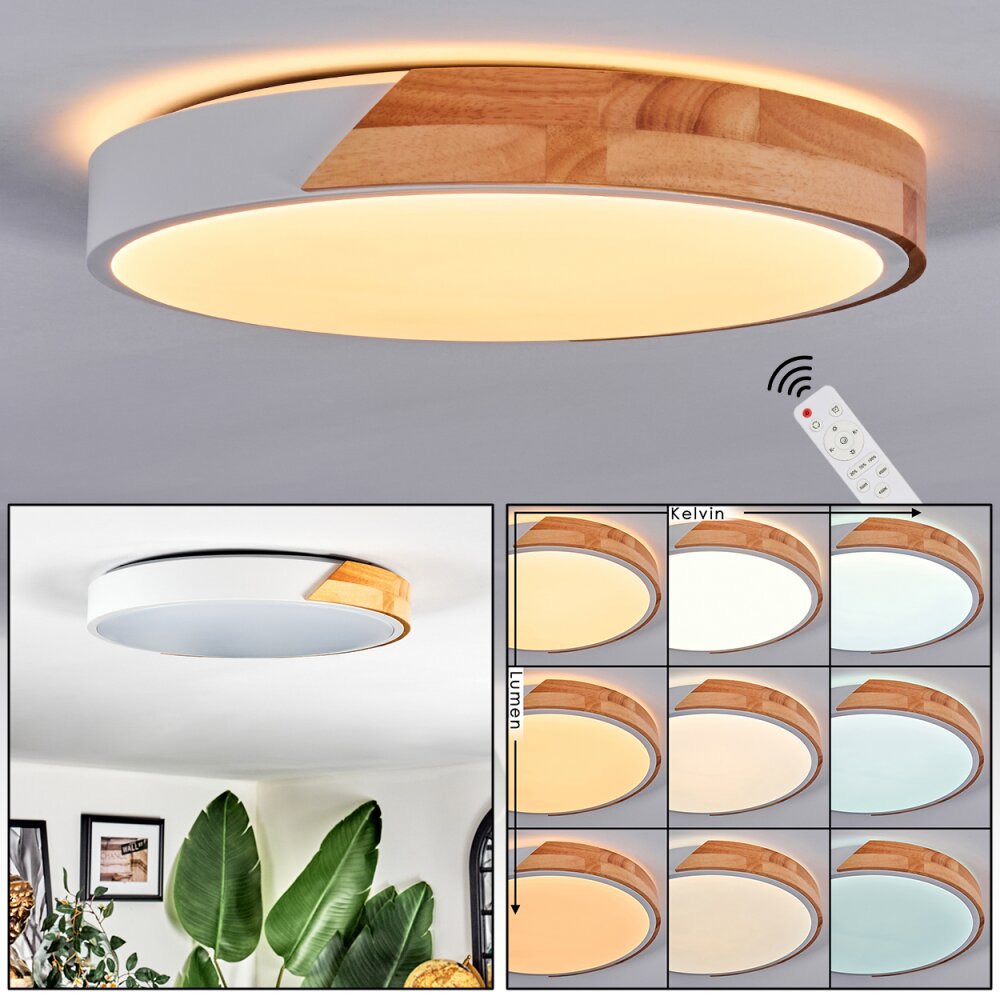 Cadaixo Plafondlamp, Paneel LED Wit, 1-licht, Afstandsbediening main product photo