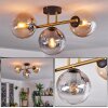 Gastor Plafondlamp, Kogellampje 42 cm Goud, Zwart, 3-lichts