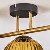 Koyoto Plafondlamp, Kogellampje 30 cm Goud, Zwart, 3-lichts