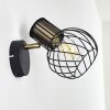 Bacau Muurlamp Zwart-Goud, 1-licht