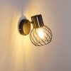 Bacau Muurlamp Zwart-Goud, 1-licht