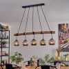 Ripoll Hanglamp, Kogellampje, Hanglamp Natuurlijke kleuren, Zwart, 5-lichts