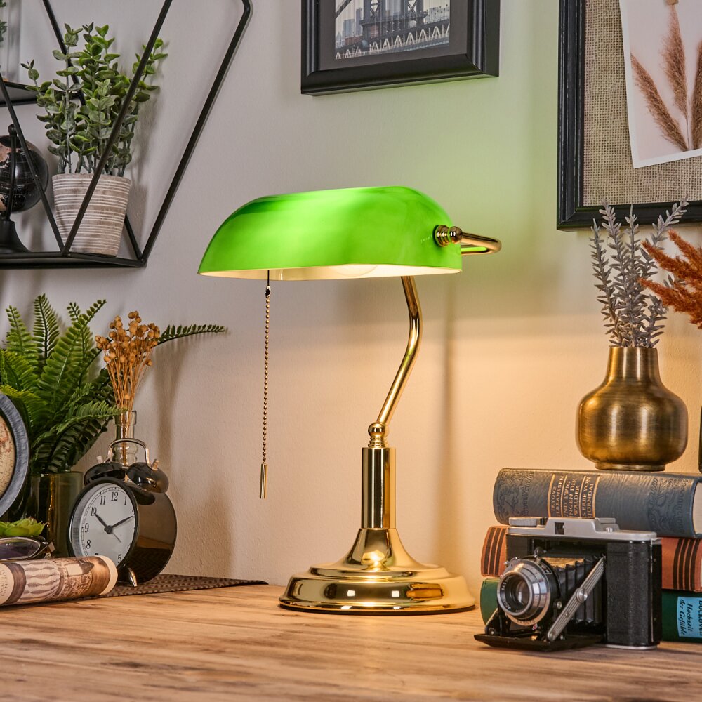 Havsta Bureaulamp, Tafellamp Goud, 1-licht main product photo