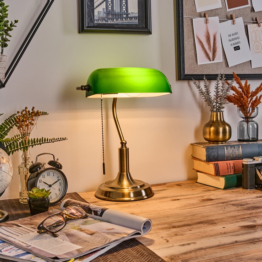 Havsta Bureaulamp, Tafellamp Oud messing, 1-licht main product photo