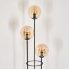 Gastor Staande lamp 30 cm Hout donker, Zwart, 3-lichts