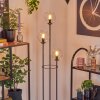 Gastor Staande lamp 30 cm Hout donker, Zwart, 3-lichts