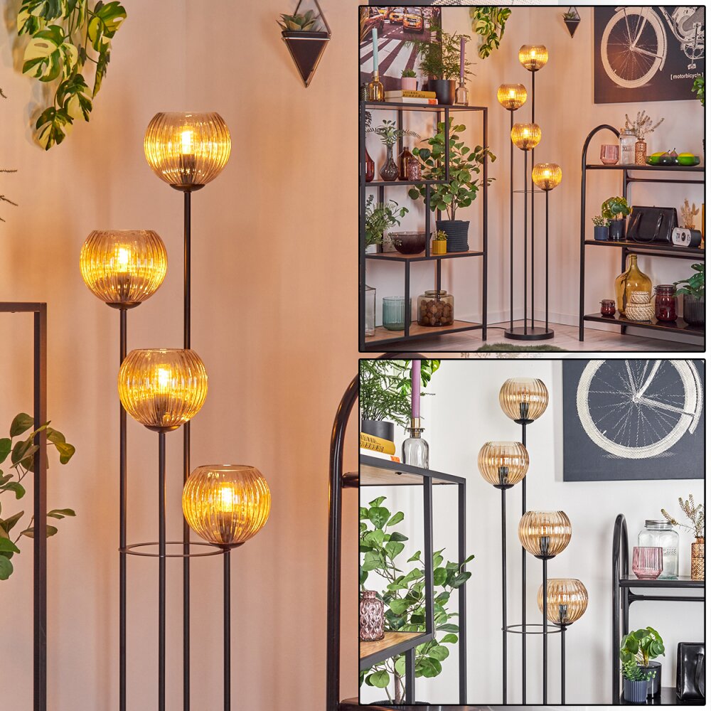 Koyoto Staande lamp 30 cm Amber, 4-lichts main product photo