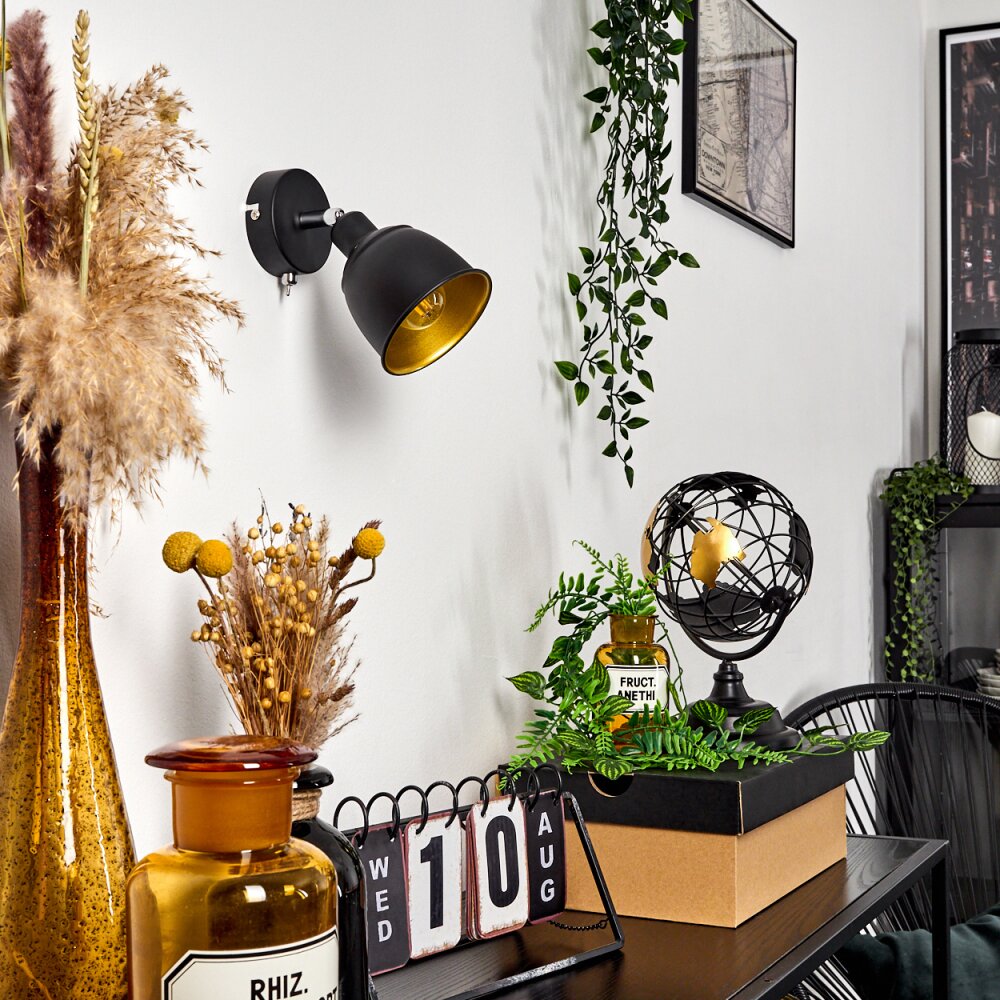Pistrino Muurlamp Chroom, Zwart, 1-licht