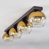 Koyoto  Hanger Glas 15 cm Goud, Duidelijk, 4-lichts