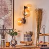 Chehalis Kogellampje, Wandlamp 33 cm Amber, Duidelijk, 3-lichts
