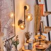 Chehalis Kogellampje, Wandlamp Amber, 3-lichts