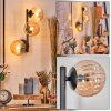 Chehalis Kogellampje, Wandlamp Amber, 3-lichts