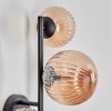 Chehalis Kogellampje, Wandlamp Amber, 3-lichts