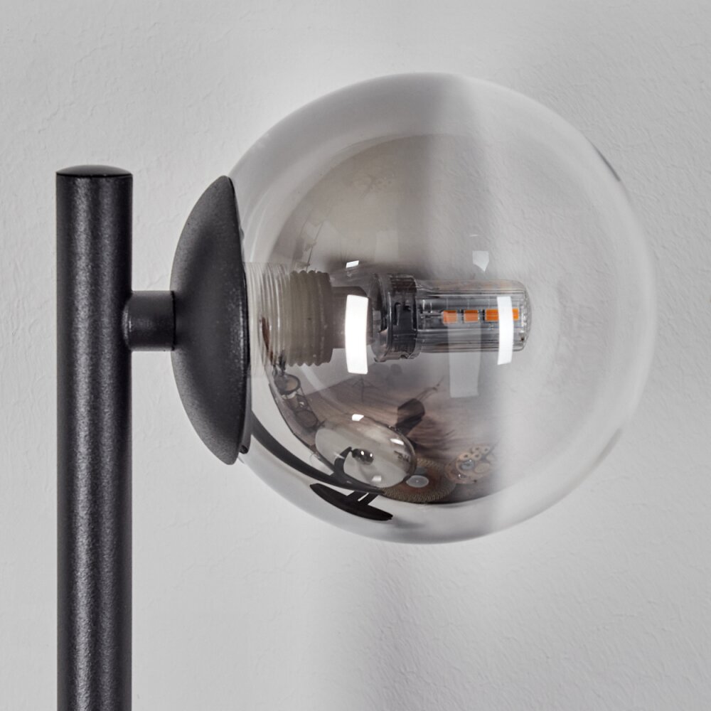 Chehalis Kogellampje, Wandlamp 23 cm Chroom, Duidelijk, Rookkleurig, 3-lichts