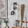 Chehalis Kogellampje, Wandlamp 23 cm Chroom, Duidelijk, Rookkleurig, 3-lichts