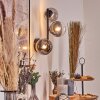 Chehalis Kogellampje, Wandlamp 28 cm Chroom, Duidelijk, Rookkleurig, 3-lichts