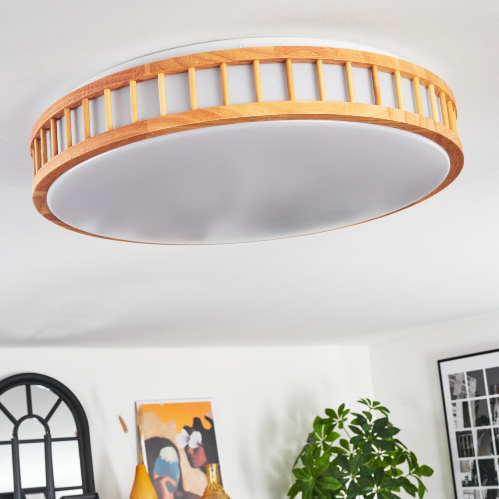Amarelos Plafondlamp LED Natuurlijke kleuren, Wit, 1-licht, Afstandsbediening